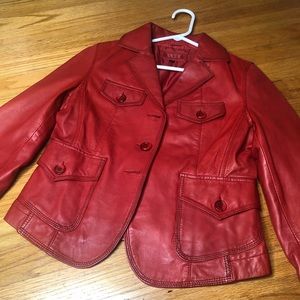 VINTAGE WILSON LEATHER RED BLAZER